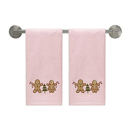 Avanti Gingerbread People 2-pc. Embellished Hand Towel