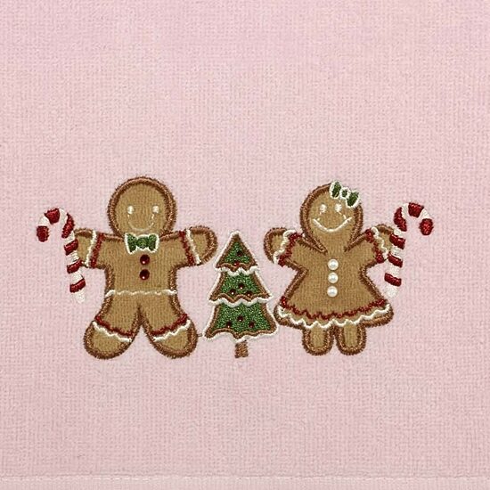 Avanti Gingerbread People 2-pc. Embellished Hand Towel