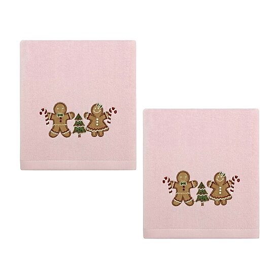 Avanti Gingerbread People 2-pc. Embellished Hand Towel