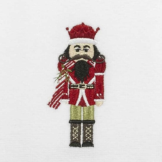 Avanti Peppermint Nutcracker 2-pc. Embellished Fingertip Towel
