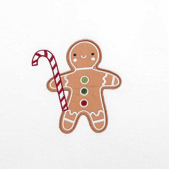 Avanti Gingerbread Man Embellished Holiday Bath Towel