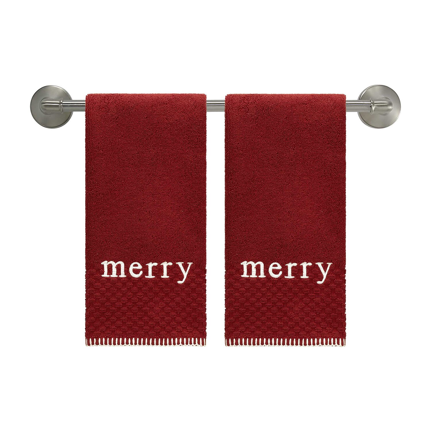 Avanti Merry 2-pc. Embellished Hand Towel
