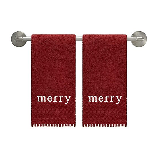 Avanti Merry 2-pc. Embellished Hand Towel