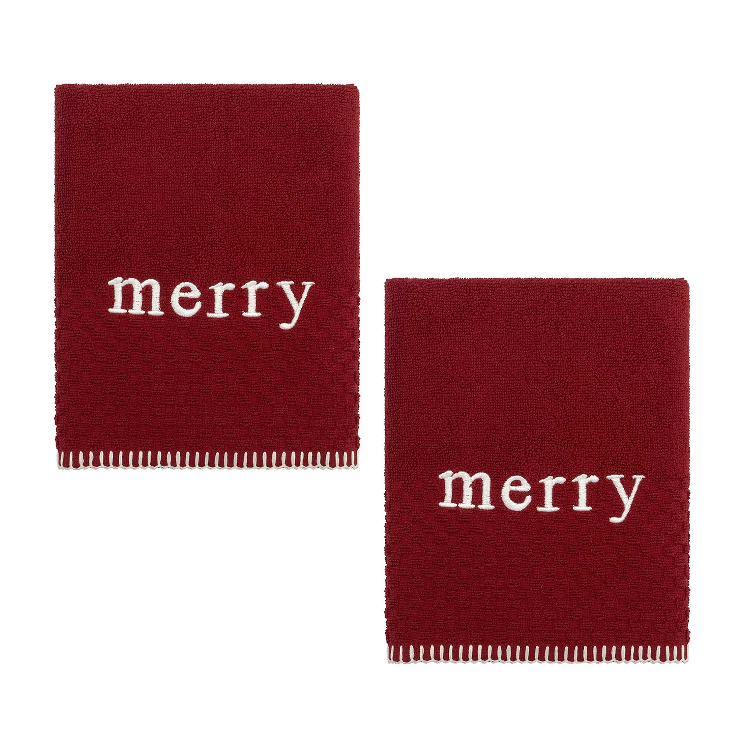 Avanti Merry 2-pc. Embellished Hand Towel