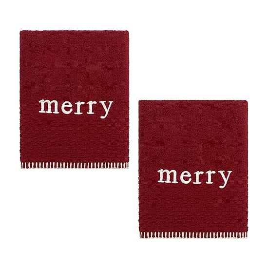 Avanti Merry 2-pc. Embellished Hand Towel
