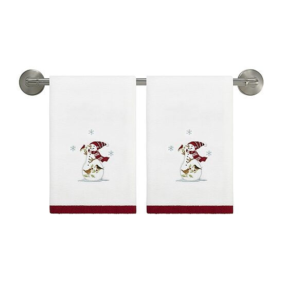 Avanti Holiday Cheer 2-pc. Embellished Hand Towel