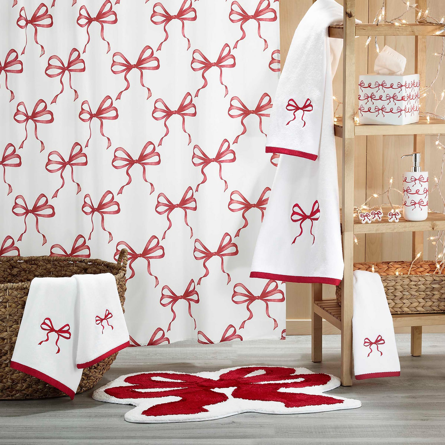 Avanti Christmas Bows Tissue Box Cover