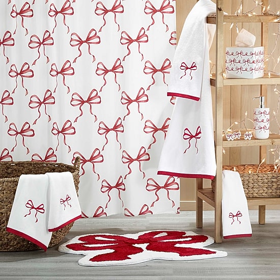 Avanti Christmas Bows Tissue Box Cover