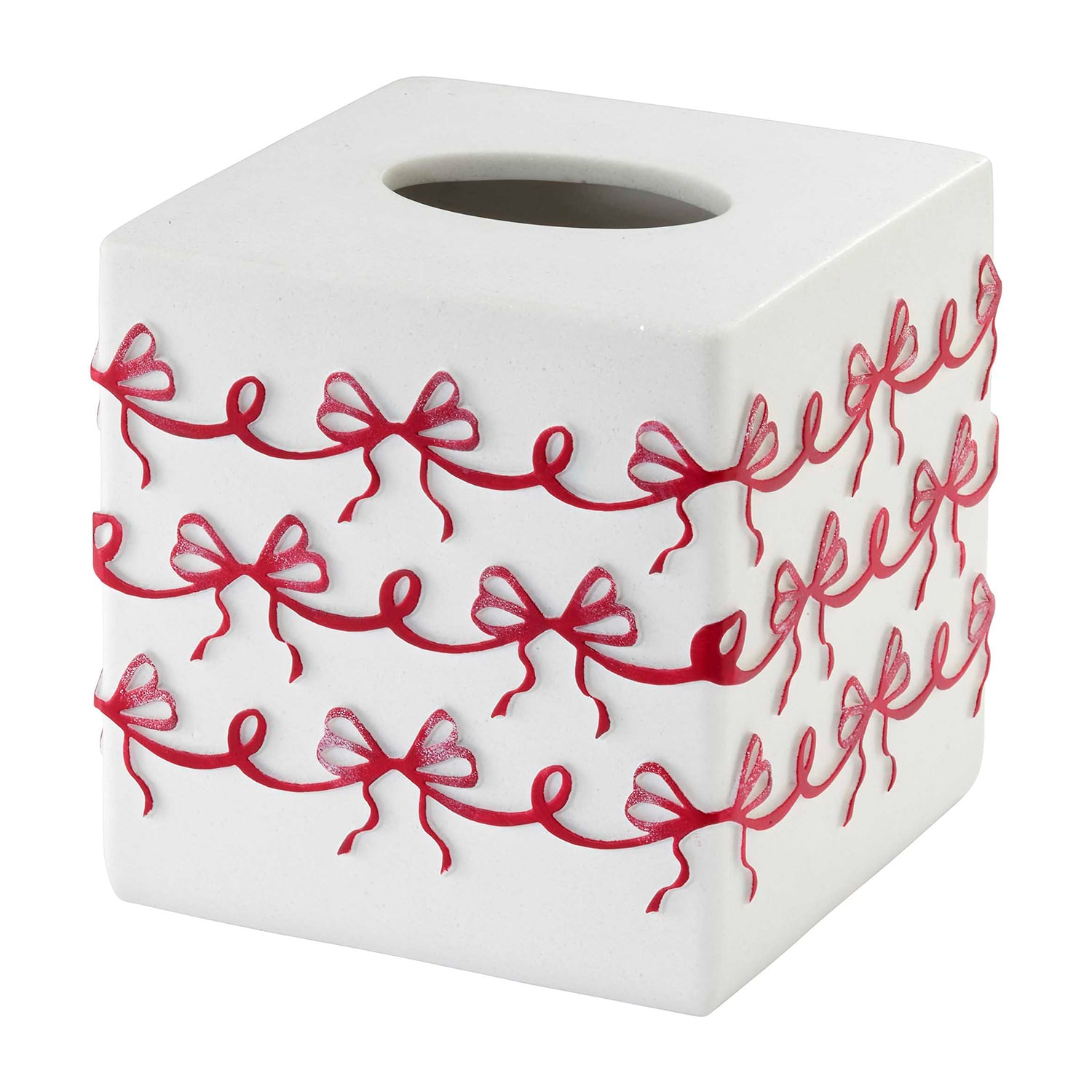 Avanti Christmas Bows Tissue Box Cover