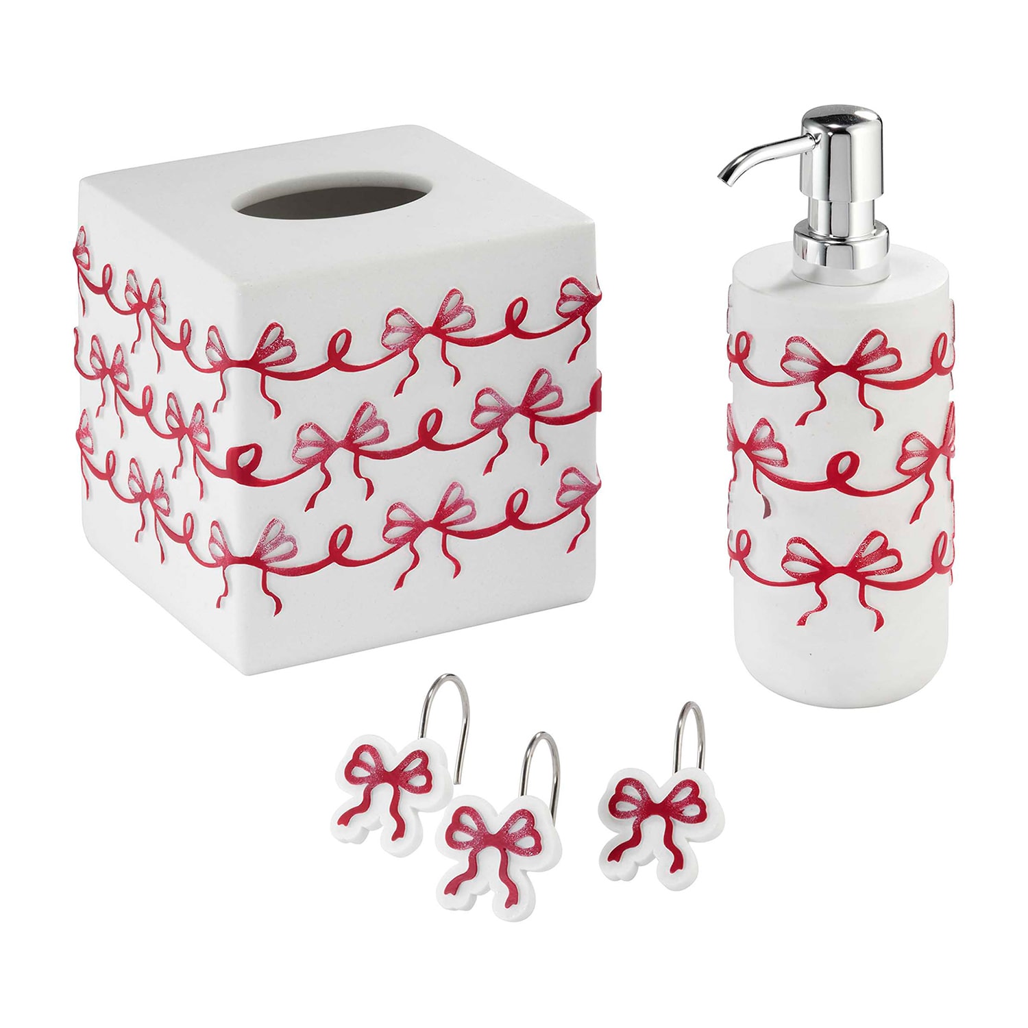 Avanti Christmas Bows Tissue Box Cover