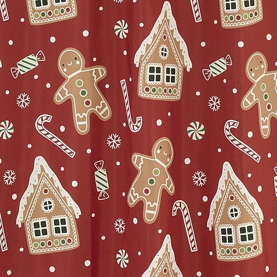 Avanti Gingerbread Man Shower Curtain