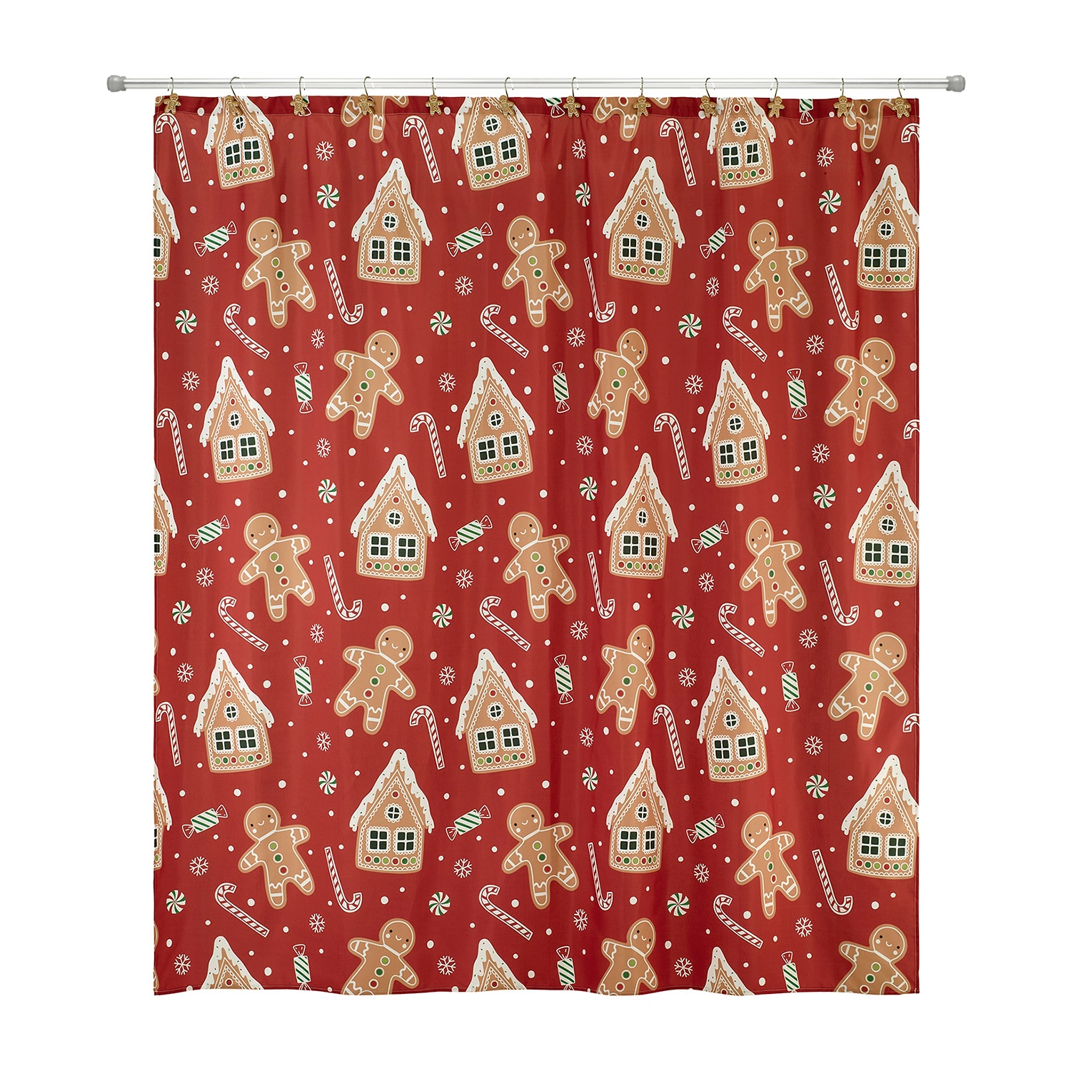 Avanti Gingerbread Man Shower Curtain