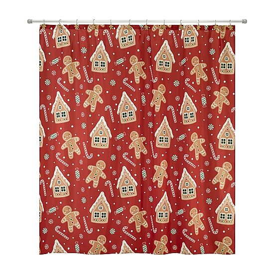 Avanti Gingerbread Man Shower Curtain