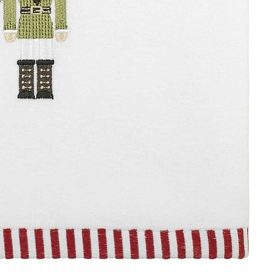 Avanti Peppermint Nutcracker Embellished Holiday Bath Towel