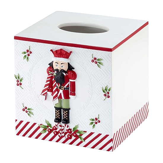 Avanti Peppermint Nutcracker Tissue Box Cover