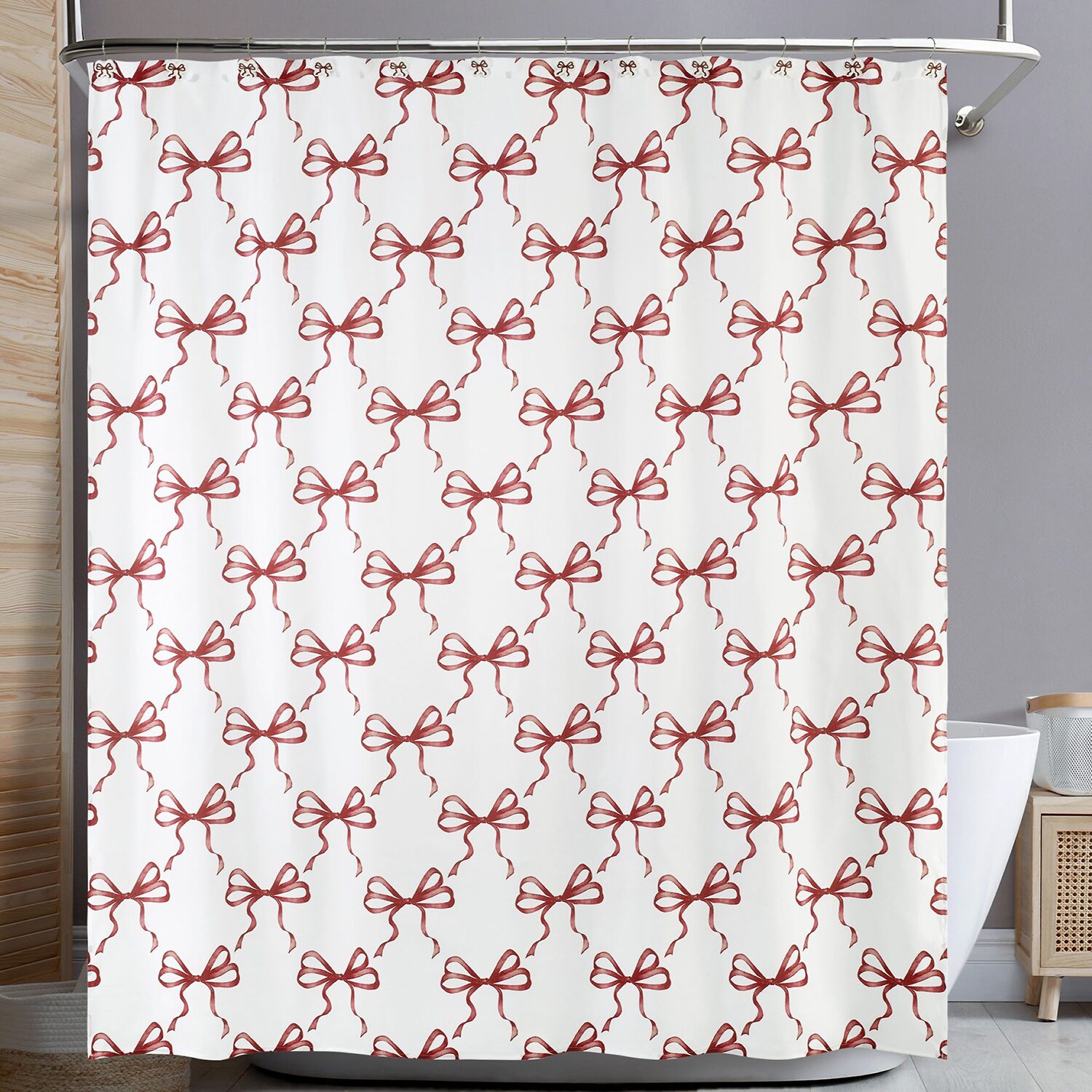 Avanti Christmas Bows Shower Curtain