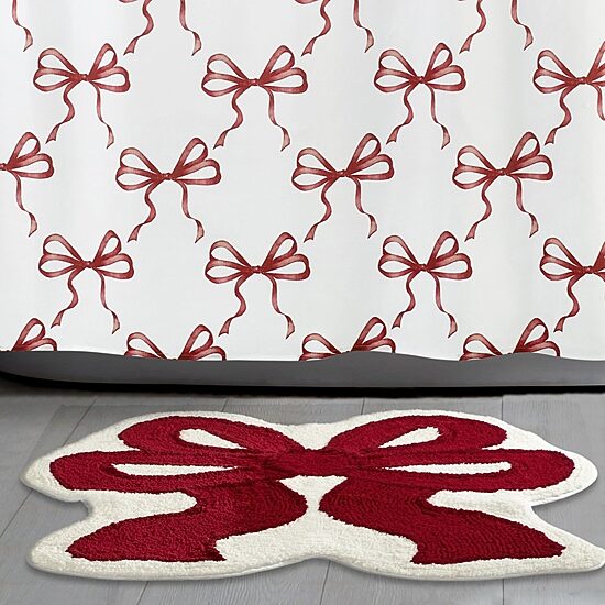 Avanti Christmas Bows Bath Rug