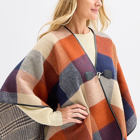 Liz Claiborne Reversible Plaid Wrap