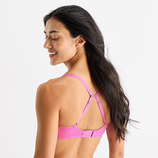 Ambrielle Cotton Womens Medium Support Demi Bra