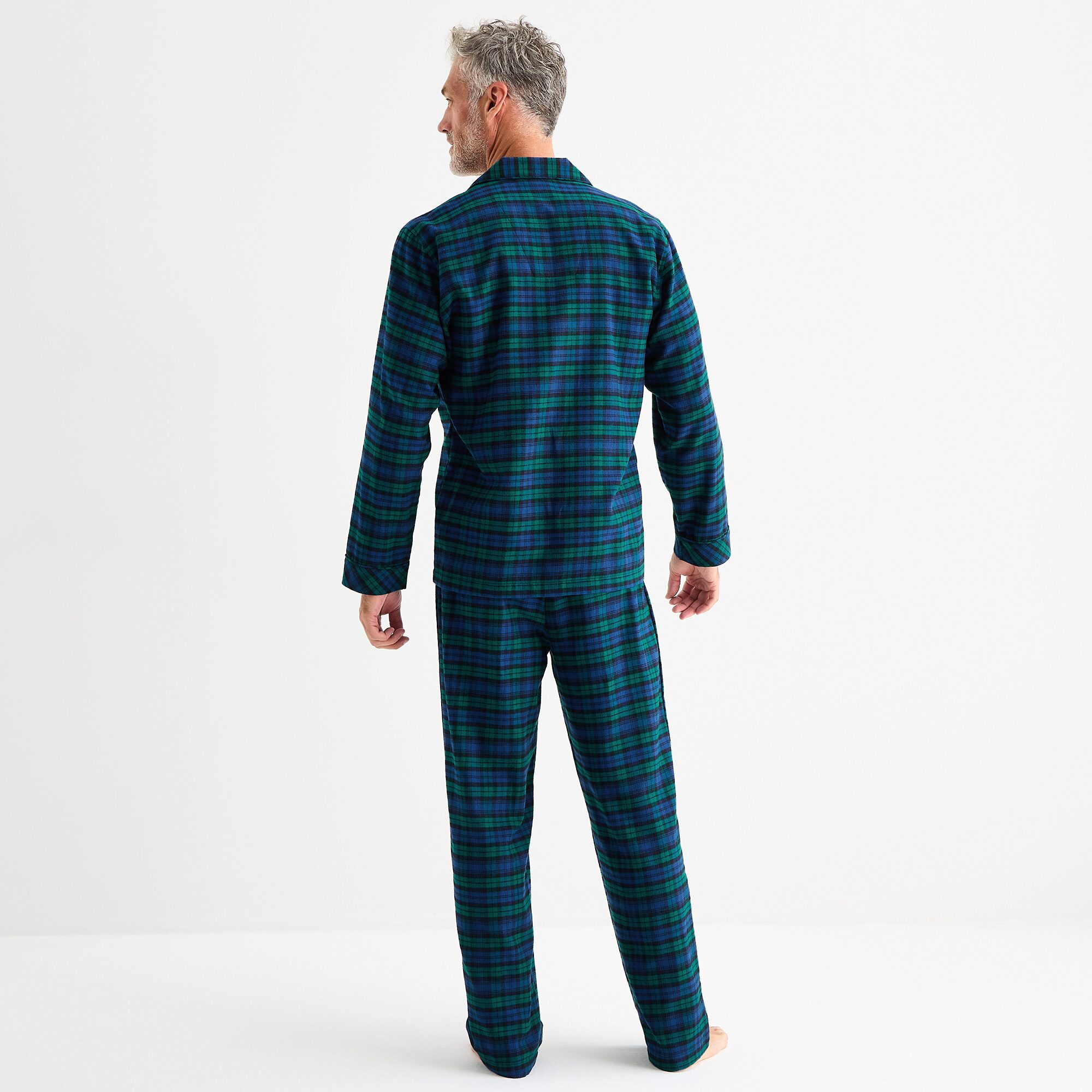 St. John's Bay Mens Flannel Long Sleeve 2-pc. Pajama Set