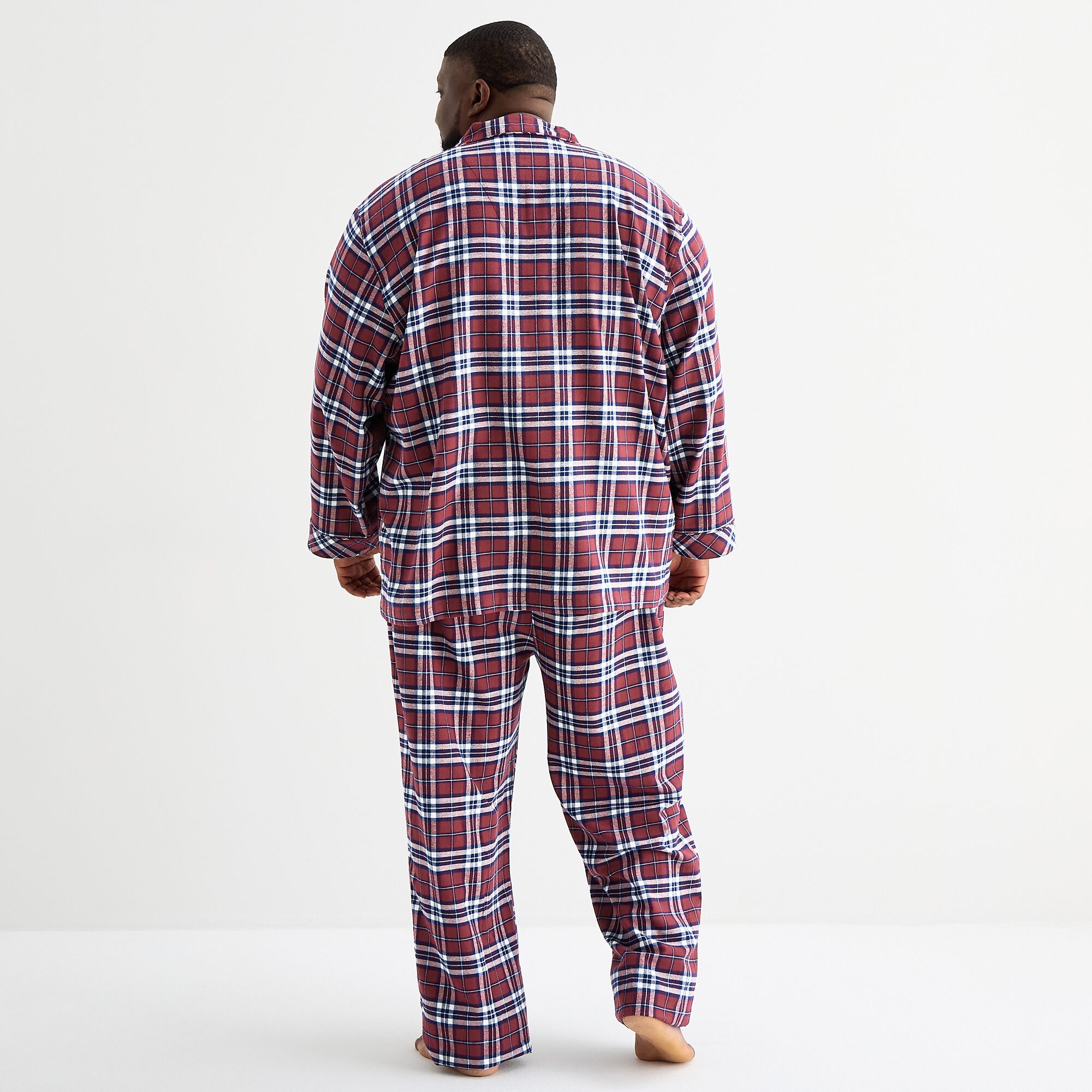 St. John's Bay Mens Flannel Long Sleeve 2-pc. Big and Tall Pajama Set