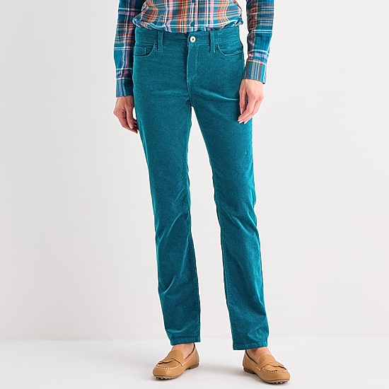 St. John's Bay Womens Tall Mid Rise Straight Corduroy Pant