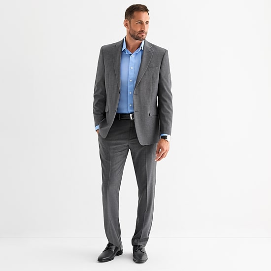 Van Heusen Birdseye Mens Stretch Fabric Modern Fit Suit Jacket