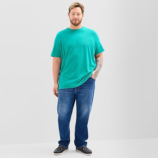 St. John's Bay Super Soft Mens Crew Neck Short Sleeve Big and Tall T-Shirt