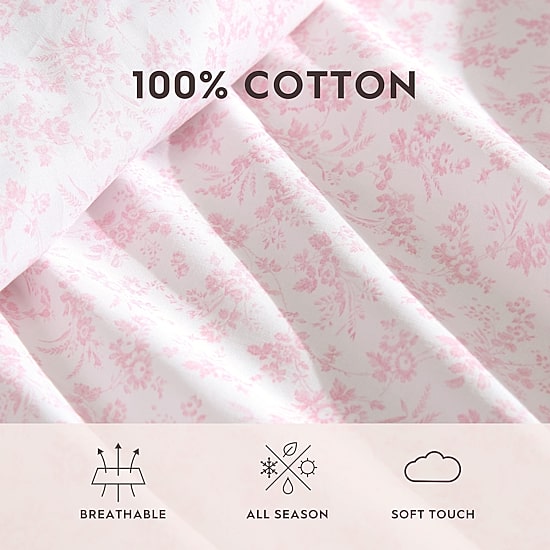 Laura Ashley Floral Toile Sheet Set