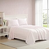 Laura Ashley Floral Toile Sheet Set, Color: Light Pink - JCPenney