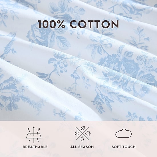 Laura Ashley Walled Garden Sheet Set, Color: Skydust Blue - JCPenney