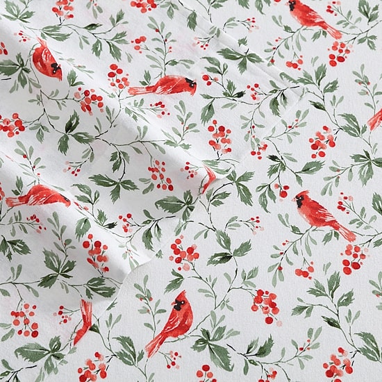 Laura Ashley Jolly Cardinal Sheet Set
