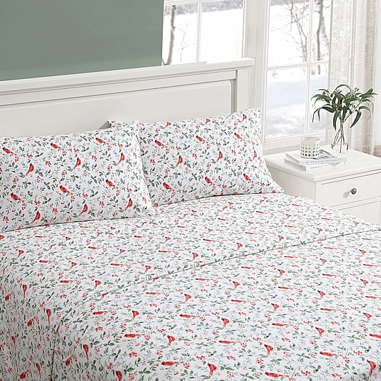 Laura Ashley Jolly Cardinal Sheet Set