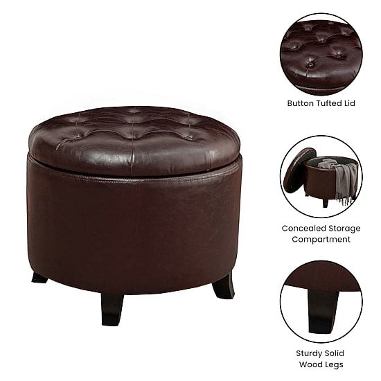 Designs4Comfort Round Ottoman