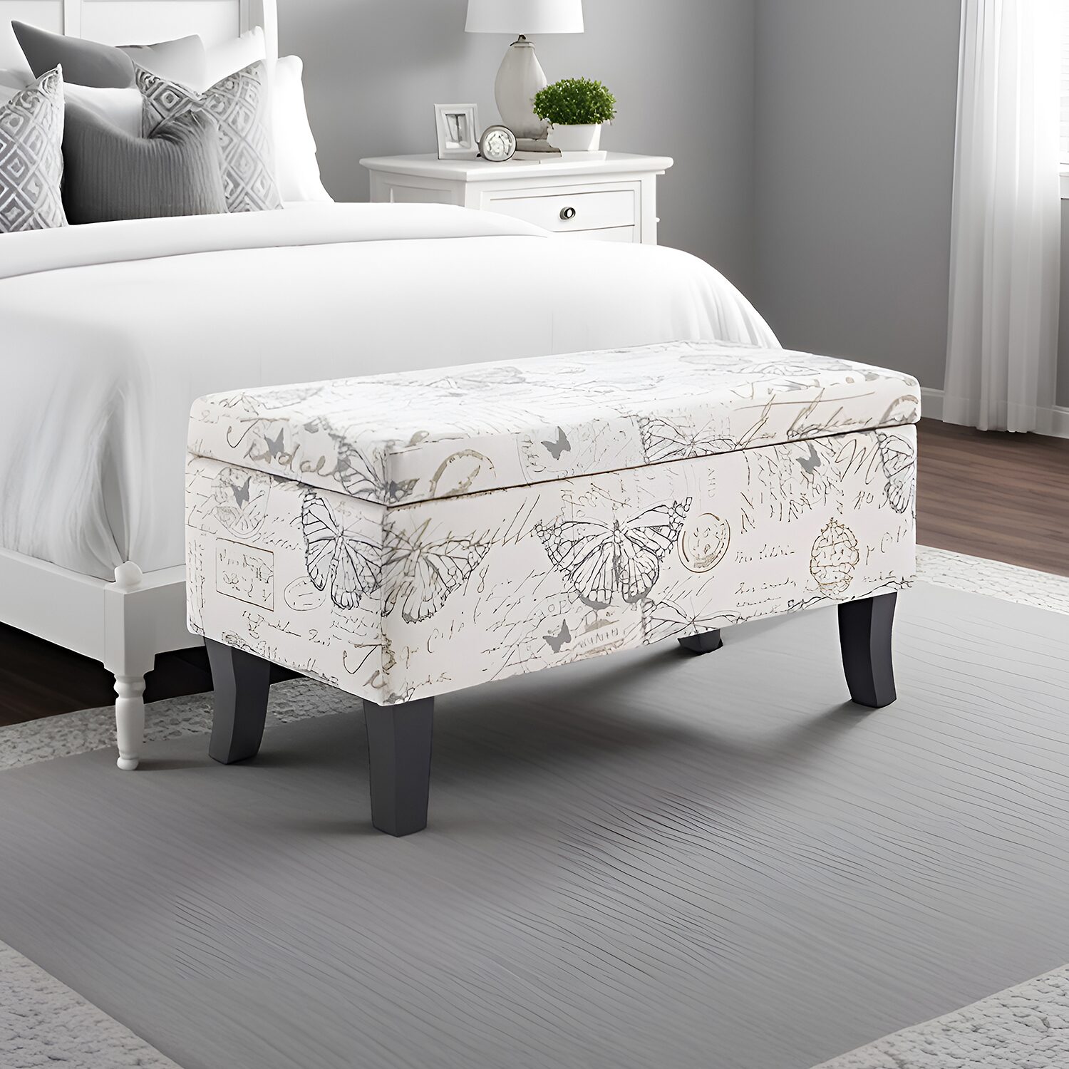 Convenience Concepts Designs4comfort Storage Lift-Top Ottoman