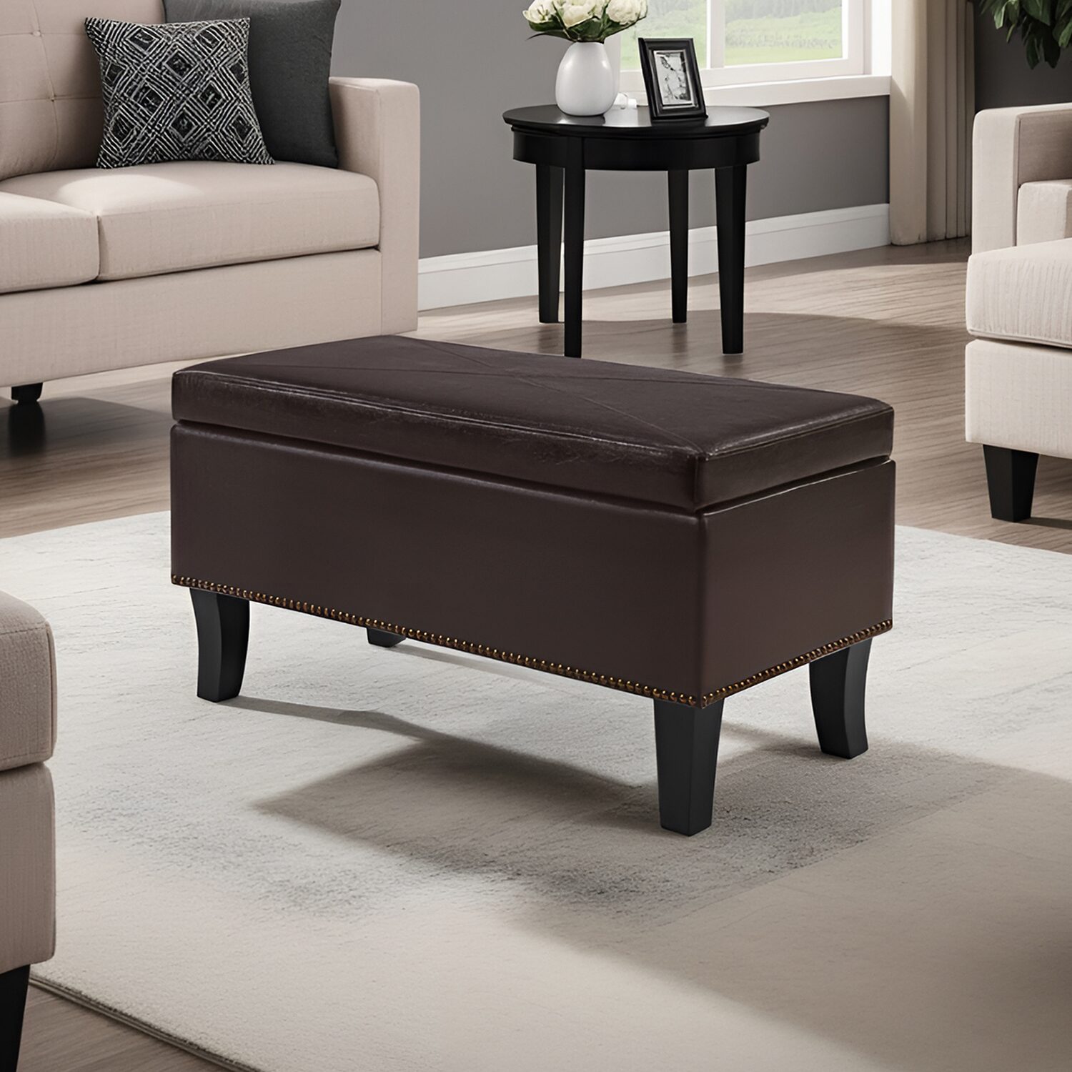 Convenience Concepts Designs4comfort Storage Lift-Top Ottoman