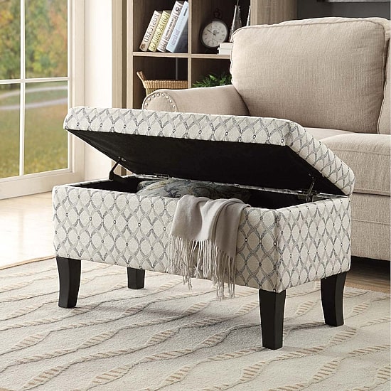 Convenience Concepts Designs4comfort Storage Lift-Top Ottoman