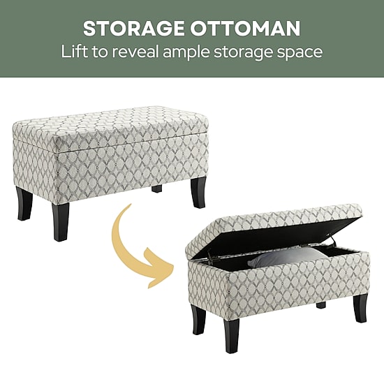 Convenience Concepts Designs4comfort Storage Lift-Top Ottoman