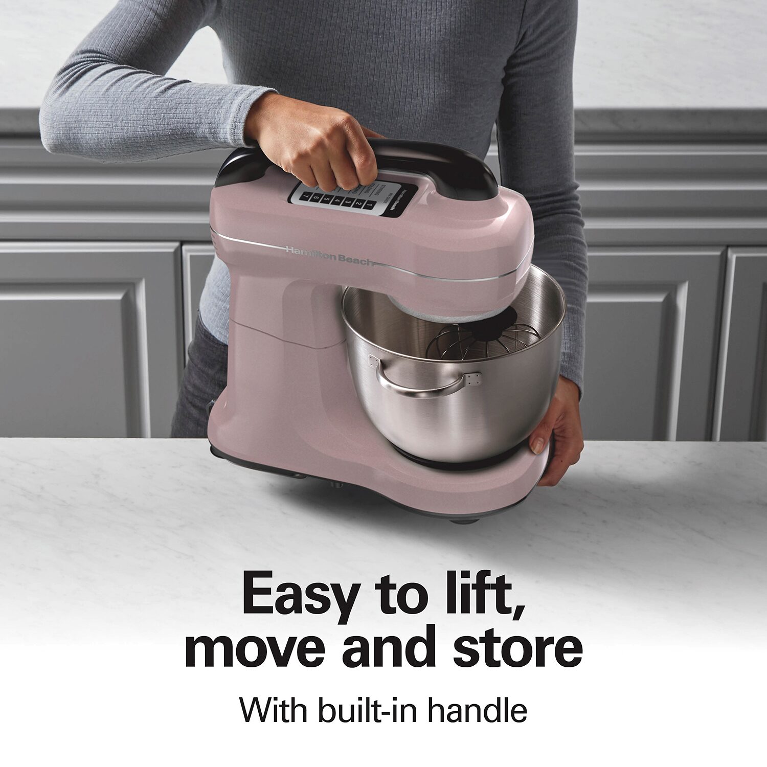Hamilton Beach Stand Mixer with 4 Quart Stainless Steel Bowl