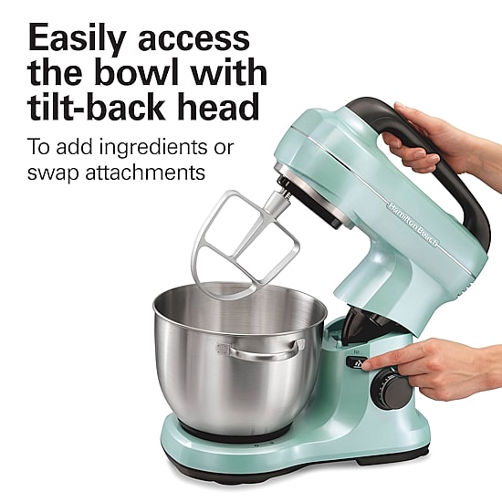 Hamilton Beach Stand Mixer with 4 Quart Stainless Steel Bowl