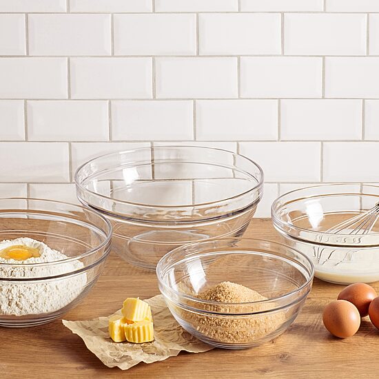 Duralex Gigone 9-pc. Glass Mixing Bowl Set