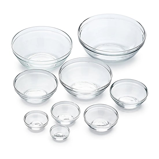 Duralex Gigone 9-pc. Glass Mixing Bowl Set