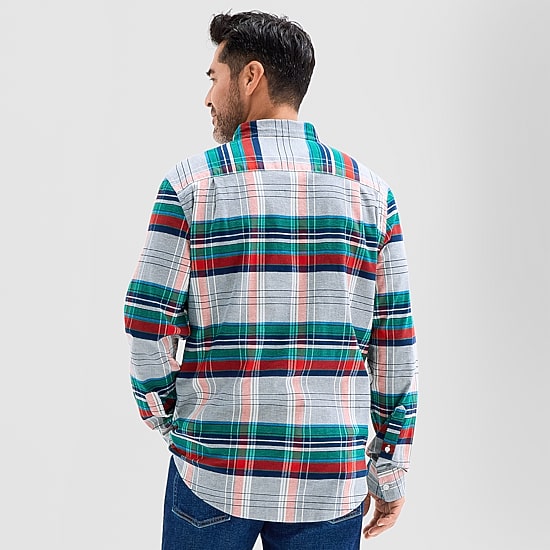 St. John's Bay Washed Oxford Mens Long Sleeve Classic Fit Stretch Fabric Button-Down Shirt