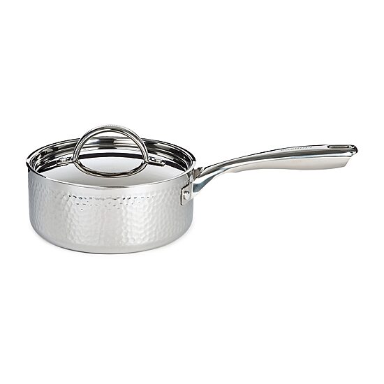BergHOFF Hammered Covered 2-pc. Stainless Steel Sauce Pan