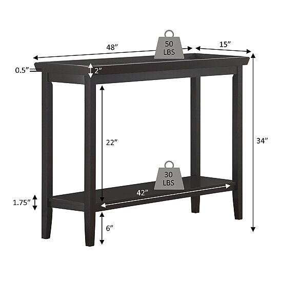 Convenience Concepts Ledgewood Console Table