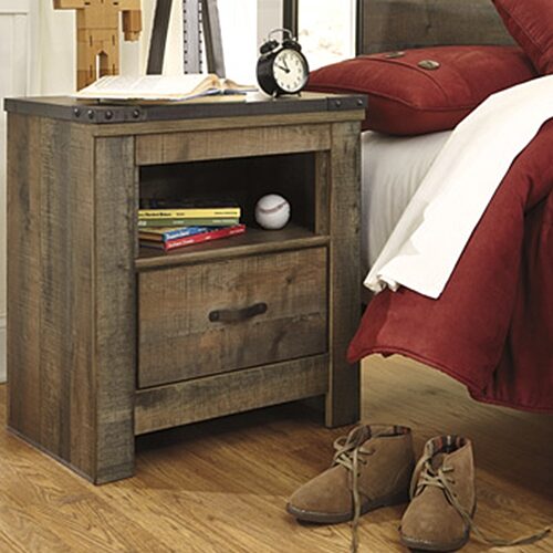Signature Design by Ashley Trinell 1-Drawer Night Stand, One Size, Brown