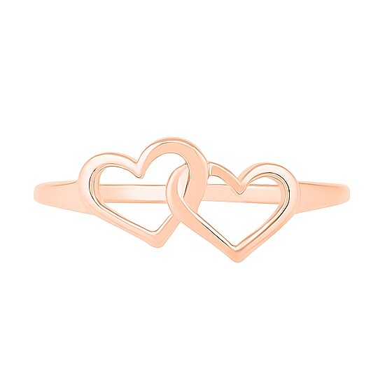 Womens 7.5MM 10K Gold Heart Band