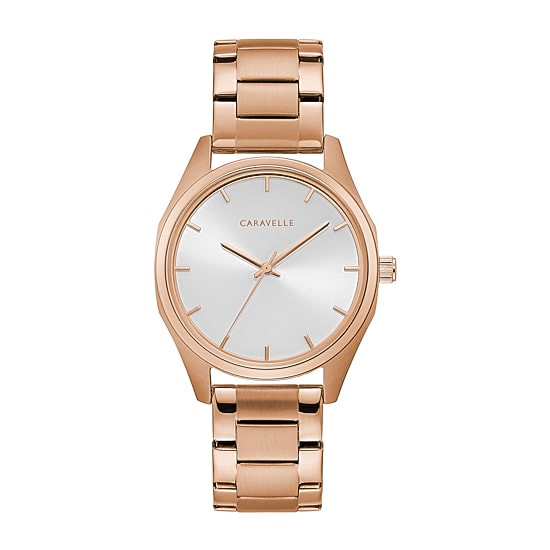 Caravelle Designed By Bulova Womens Stainless Steel Bracelet Watch 45l179