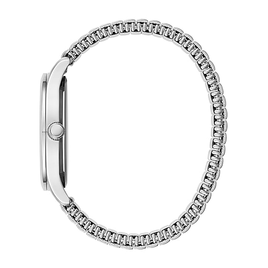 Caravelle Designed By Bulova Mens Silver Tone Stainless Steel Bracelet Watch 43b161