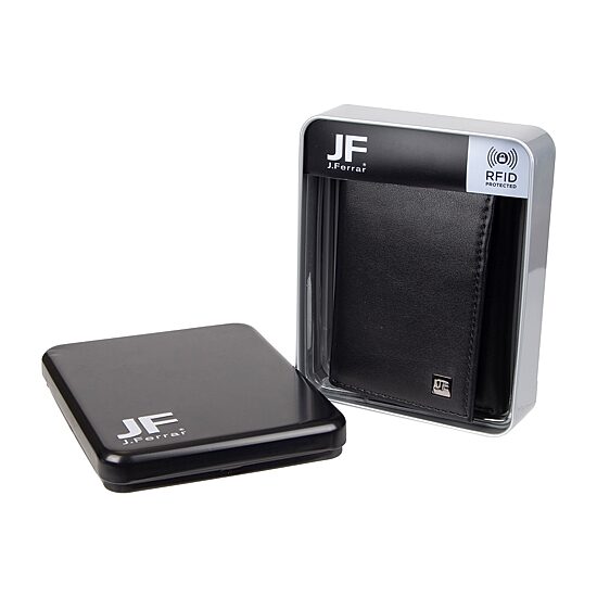 J. Ferrar Mens Extra Capacity RFID Blocking Trifold Wallet
